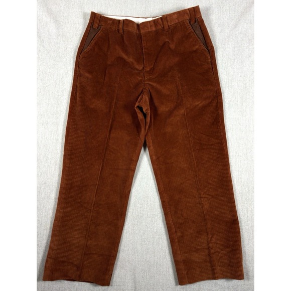 Orvis Other - NWT $149 Orvis Wellington Supercord Pants 36x29 Rust Orange Leather Trim